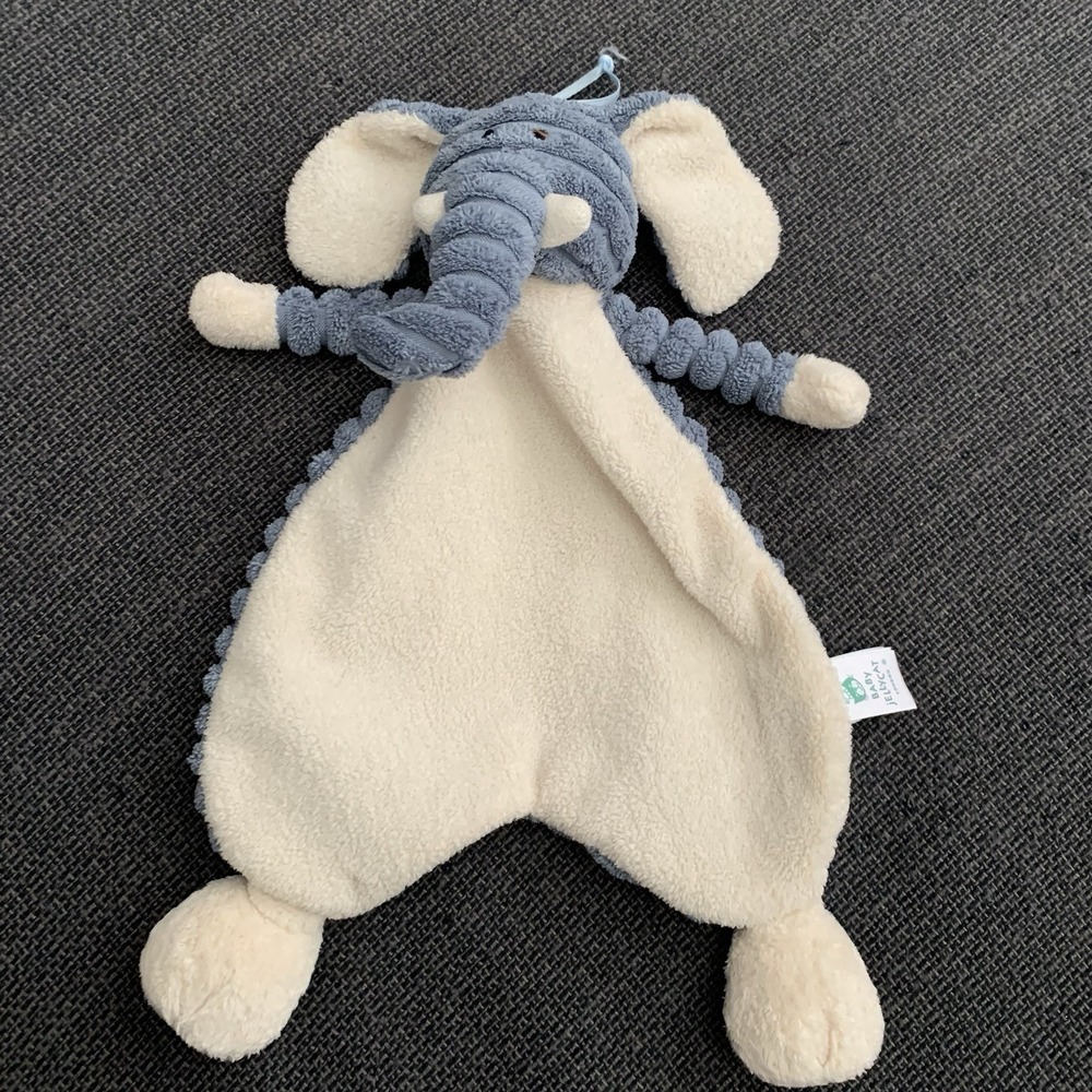 Jellycat Cordy Roy Elephant Baby Soother Blue Cream Comforter Lovey